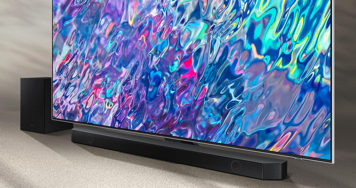 Samsung 3.1.2Ch Wireless Soundbar With Dolby Atmos/Dts:X 2 Up Firing Speakers In Built Subwoofer Bluetooth Connectivity - HW-Q700B