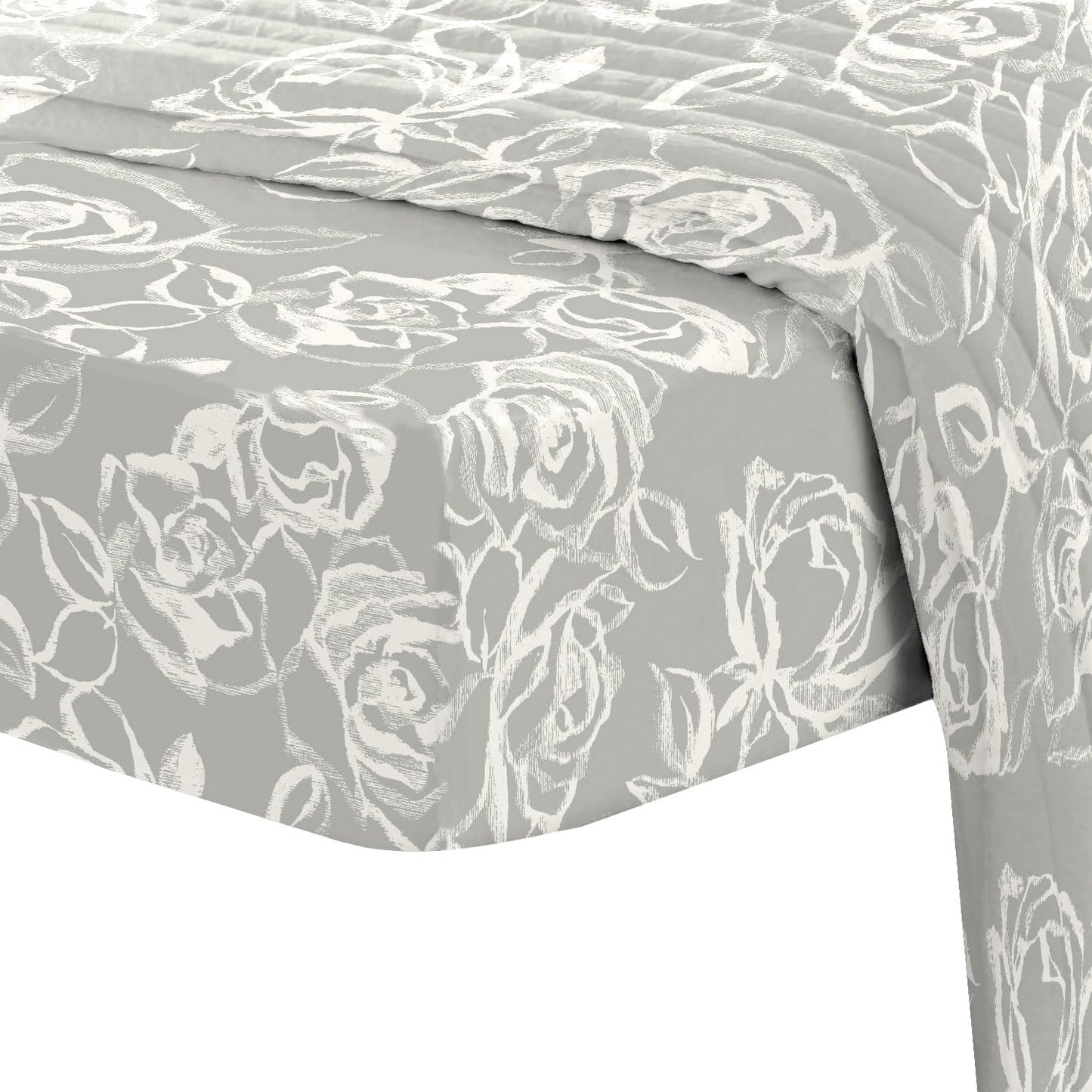 Pizuna Pure 100% Cotton Full Fitted Sheet Only, Luxurious 400 Thread Count Long Staple Cotton Sateen Weave 15" Deep Pocket Fitted Sheet (Combed Taupe Smart Plaid Full Fitted Sheet Cotton)