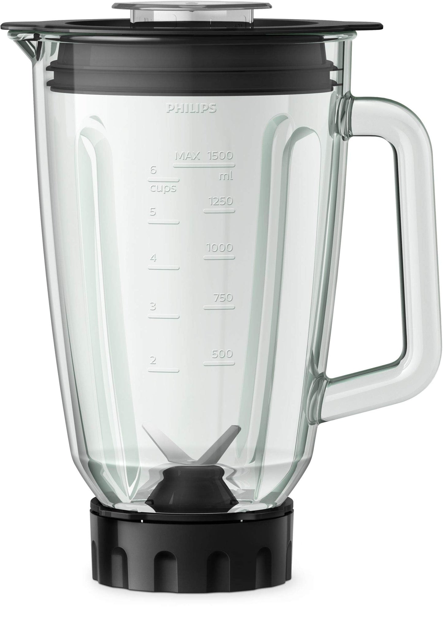 PHILIPS Series 5000 Blender, Metallic, 1000W metal, variable speed, 2l glass jar, 1 tumbler, problend 6, pulse button HR3573/91. 2 years warranty