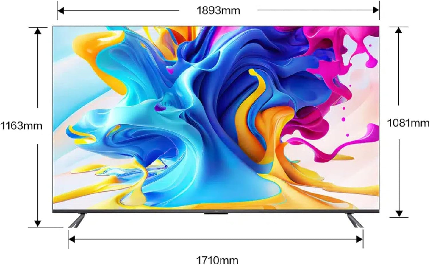 TCL 75 Inch TV 4K QLED Smart TV Dolby Vision Atmos HDR 10+ Game Master Wide Colour Gamut Quantum Dot Technology - 75C645 (2023 Model)