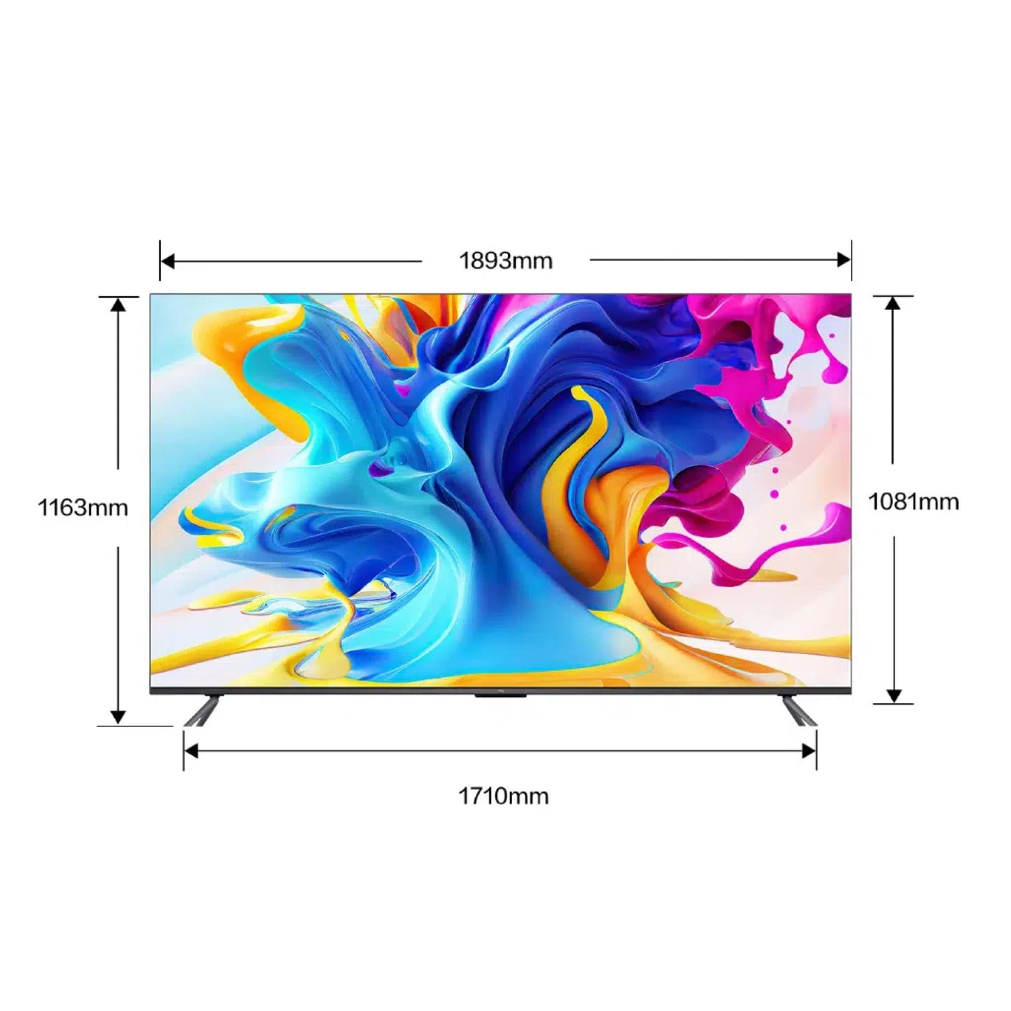 TCL 75 Inch TV 4K QLED Smart TV Dolby Vision Atmos HDR 10+ Game Master Wide Colour Gamut Quantum Dot Technology - 75C645 (2023 Model)
