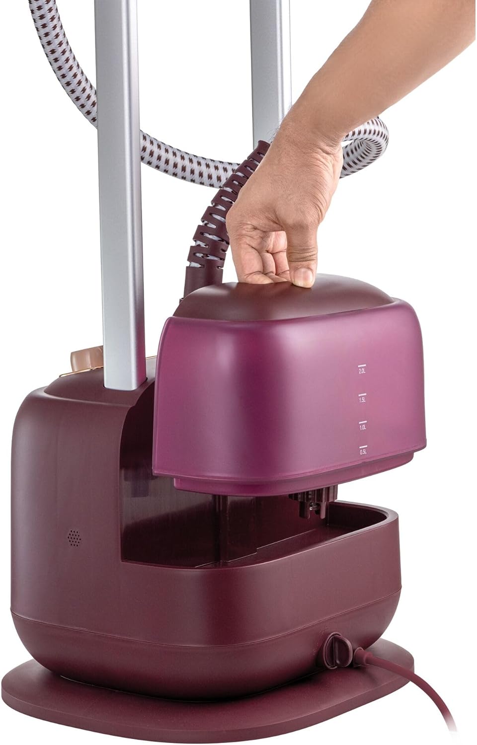 BLACK+DECKER 2400W 1.5L Upright Garment Steamer 35gm/min Steam, With Adjustable Double Poles Rotary Wheels, Multiple Attachments, For Quick Wrinkle Free&Santized Garment GST2400-B5