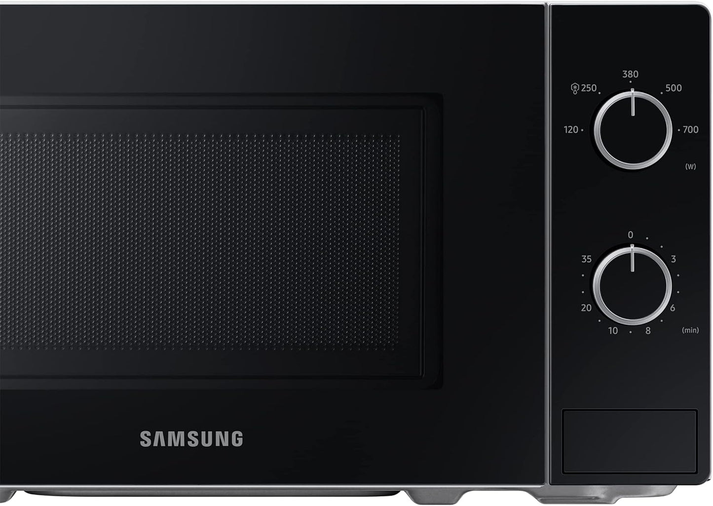Samsung Solo Microwave Oven with Full Glass Door, 20L, White, Dual Dial, MS20A3010AH/SG, 1 Year Warranty