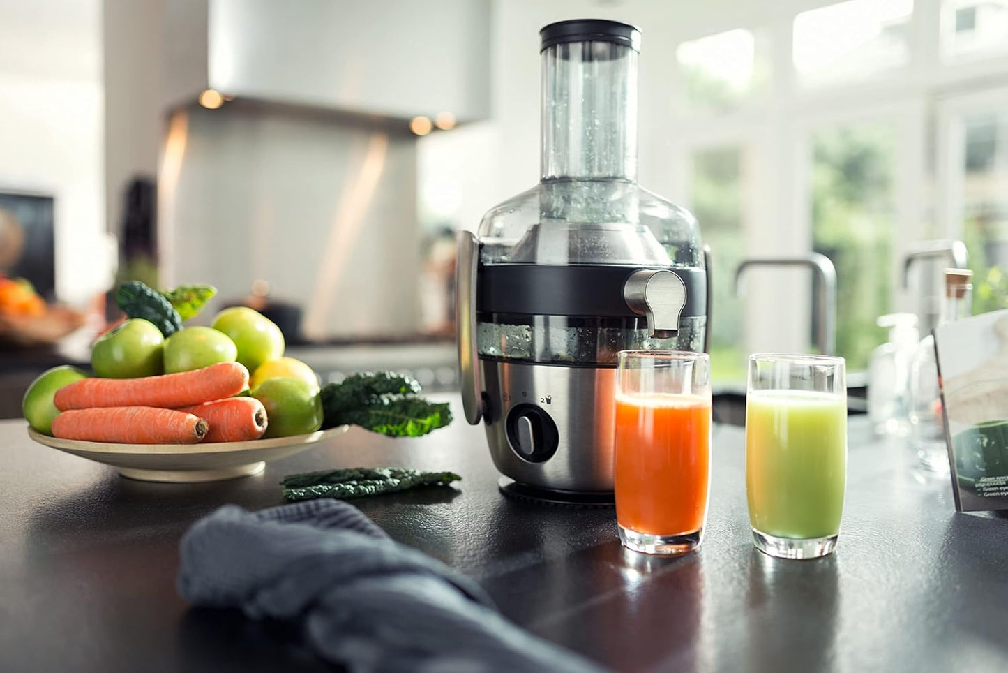 Philips 1200W Avance Collection Juicer- 1200W, 1L Capacity, XXL Feeding Tube, Lower Noise - HR1922/21