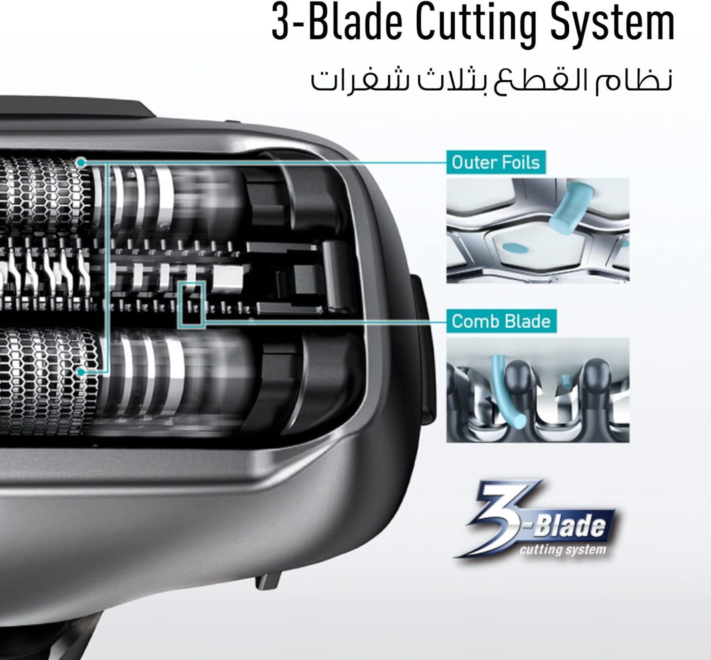 Panasonic Es-St25 Rechargeable Electric Shaver 3-Blade - Wet/Dry Shower Shaving