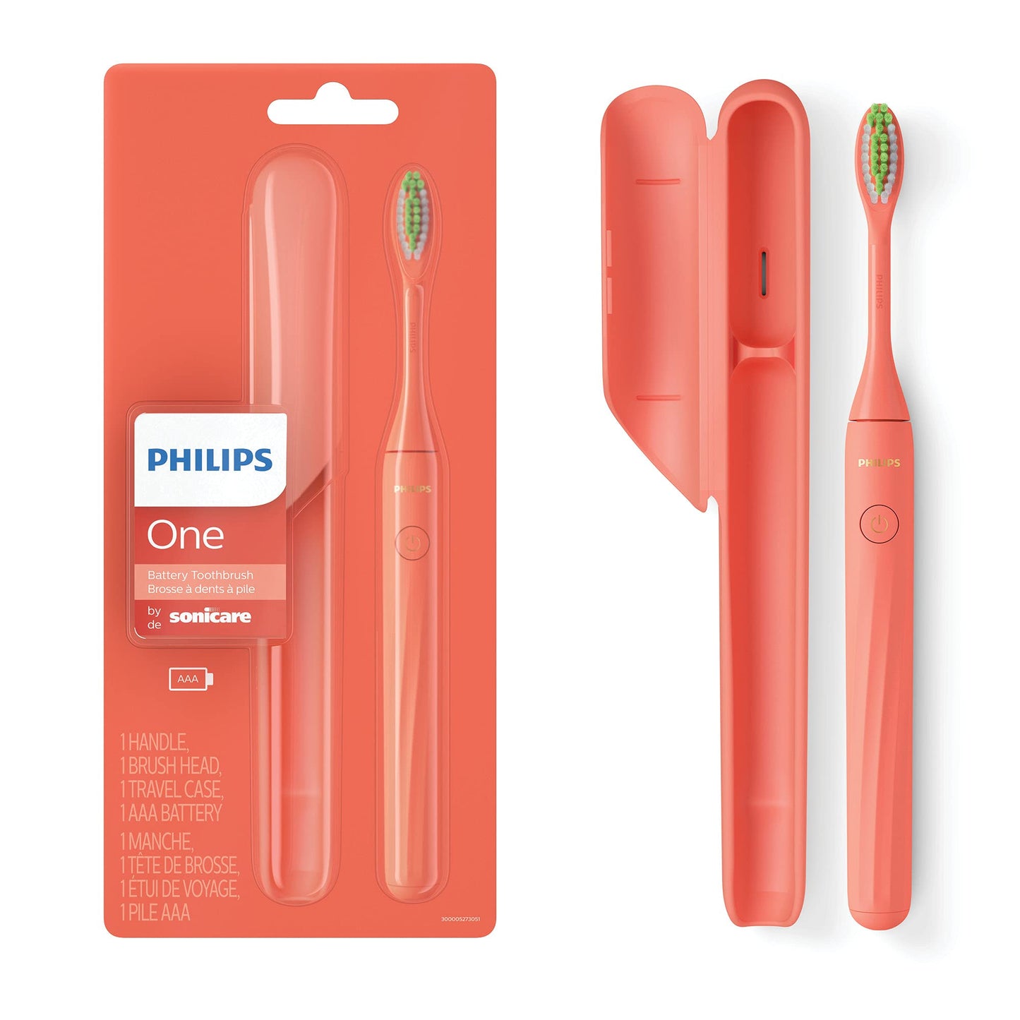 Philips One by Sonicare Battery Toothbrush, Mango Yellow, HY1100/02