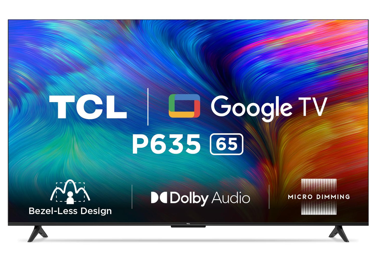 TCL 164 cm (65 inches) Bezel-Less Series 4K Ultra HD Smart LED Google TV 65P635 (Black)