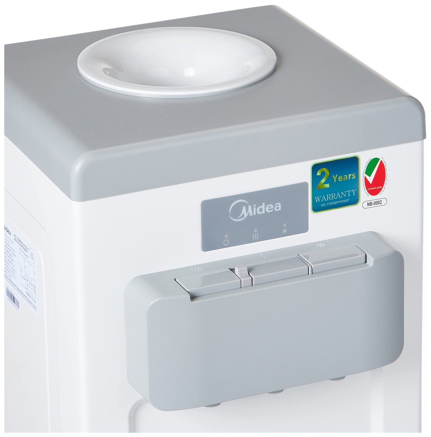 Midea Water Dispenser, Top Loading, 3-taps Equipped with Hot Cold And Ambient Temperature, Floor Standing, Child Safety Lock for Faucet, Best Home, Office & Pantry, White, YL1917S-AE