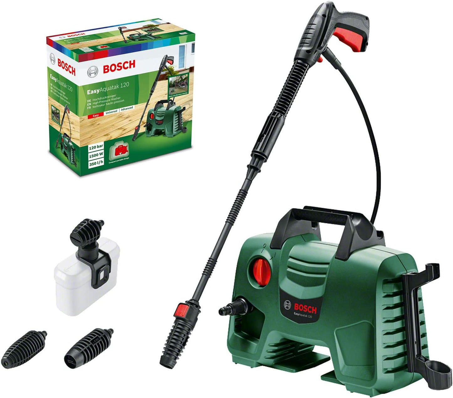Bosch Easy Aquatak 100 Long Lance High Pressure Washer Green 1100W 06008A7E71