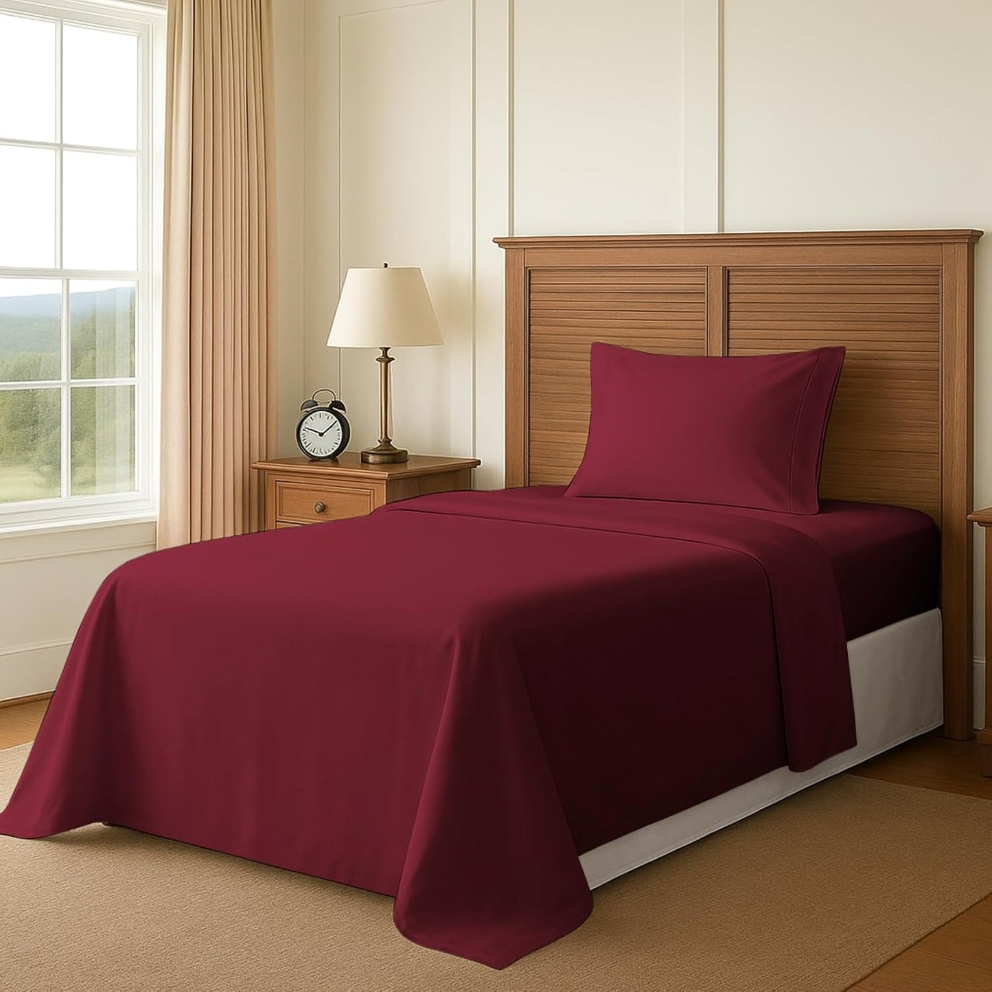 Pizuna Pure 100% Cotton Sheets Split King Size, 600 Thread Count Long Staple Cotton Crisp Sateen Sheets Split King with 15" Deep Pocket (Combed Black Cotton Sheets Split King)