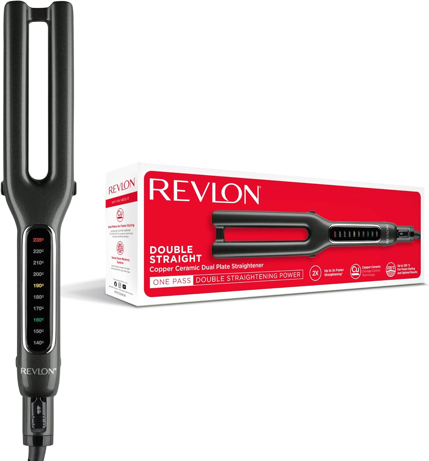 Revlon Wave Master Jumbo Waver (Three-Prong Jumbo Barrels, Tourmaline Ceramic Coating, 30 Heat Settings Up to 190°C) RVIR3056UKE