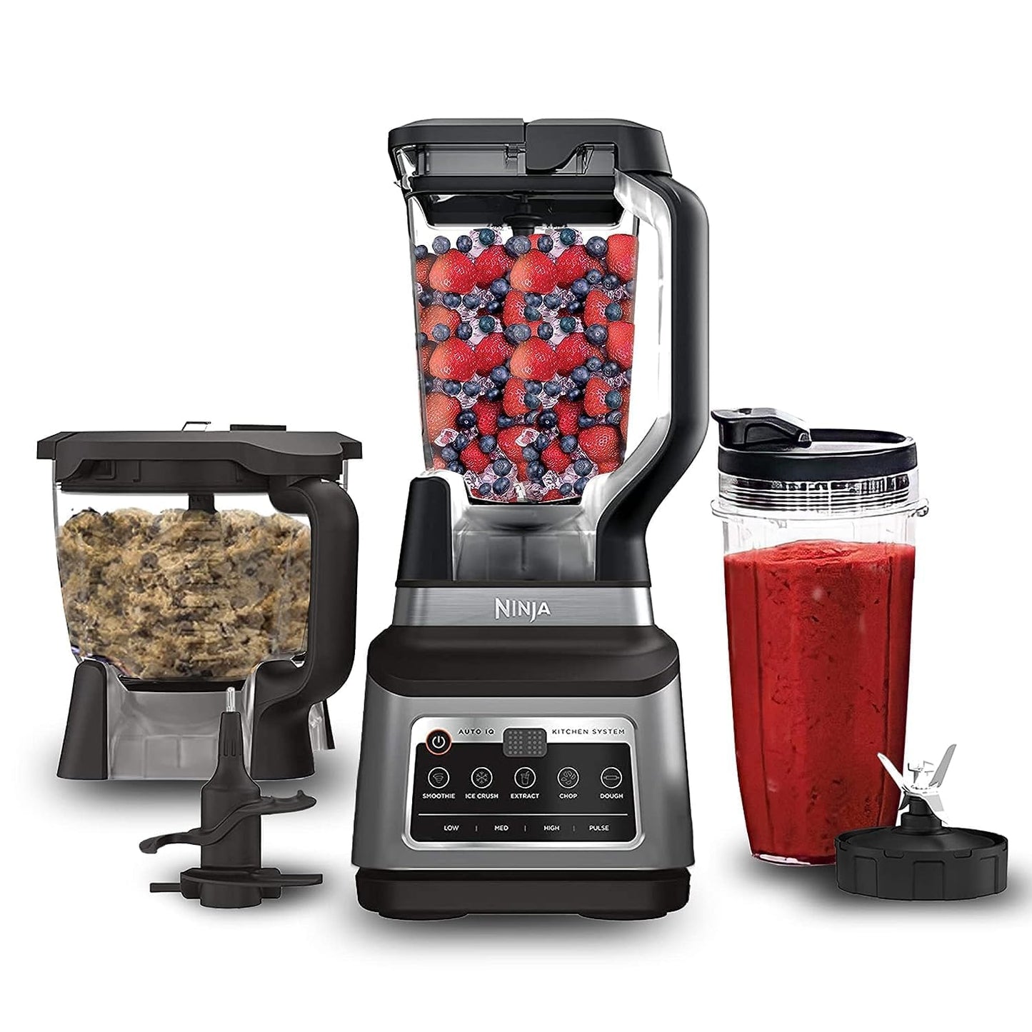 Ninja 3-IN-1 Food Processor 1200 W, Black/Gray, BN801ME