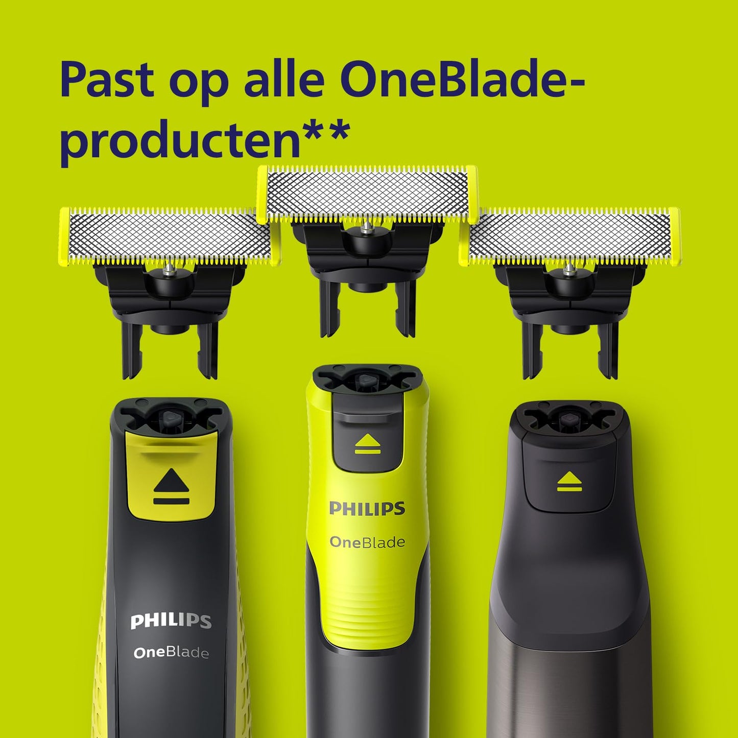 Philips Replacement Blade For Qp2520/Qp6505, Lime Green/Charcoal Grey - Qp220/51