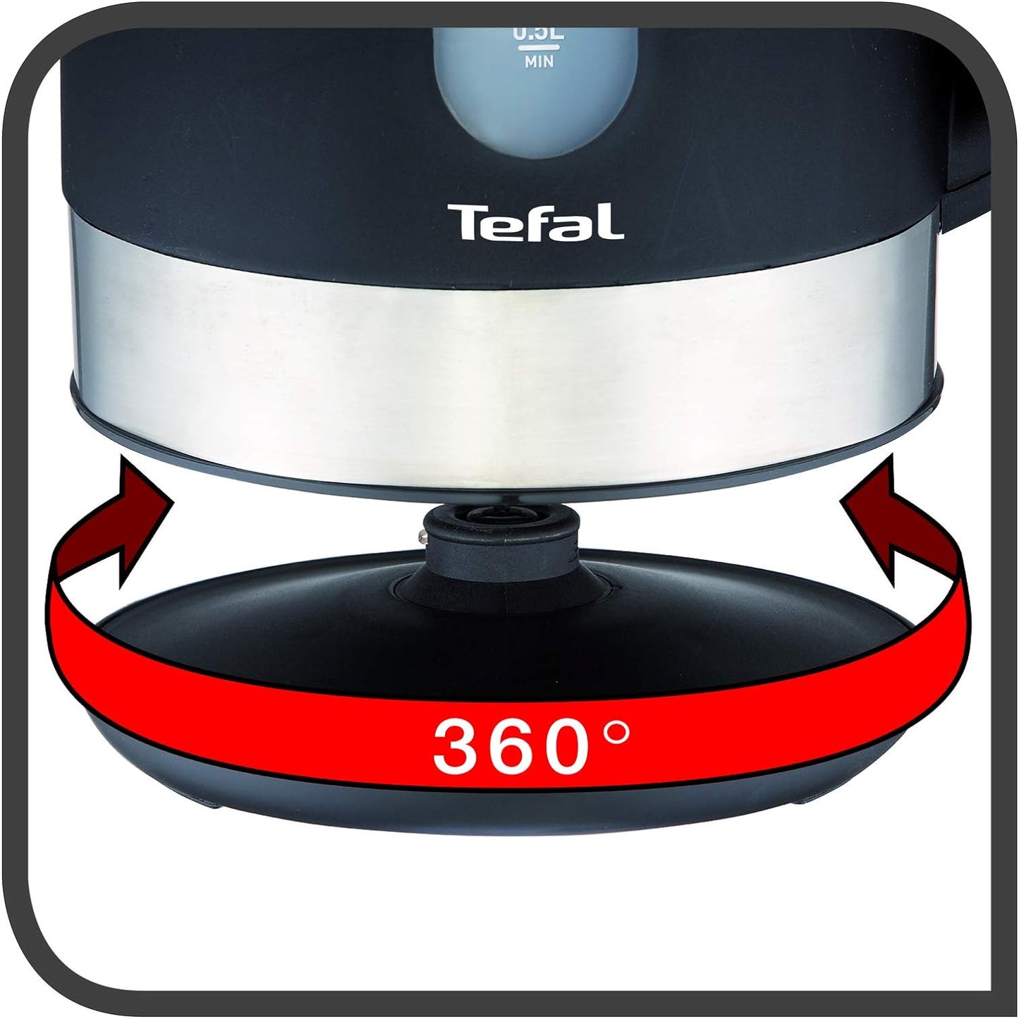 Tefal Kettle 1.7 litre, 2400 watts, with removable anti-scale filter,Black K0330827