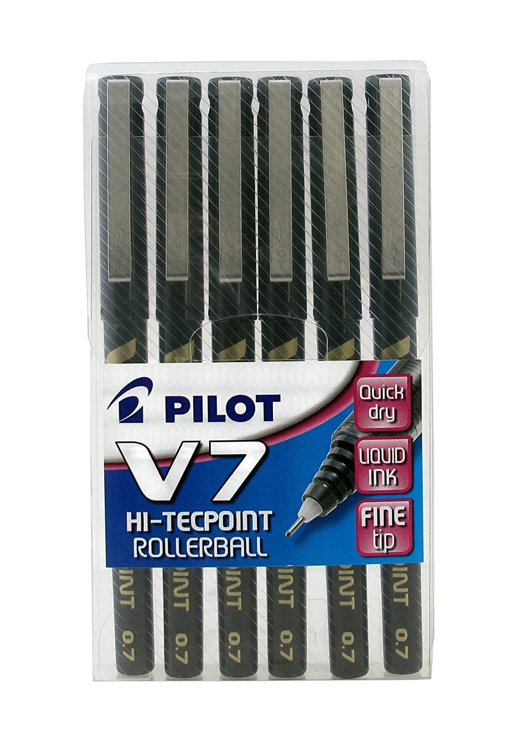 Pilot V7 Hi-Tecpoint Rollerball Pen, 0.7 mm Tip - Green