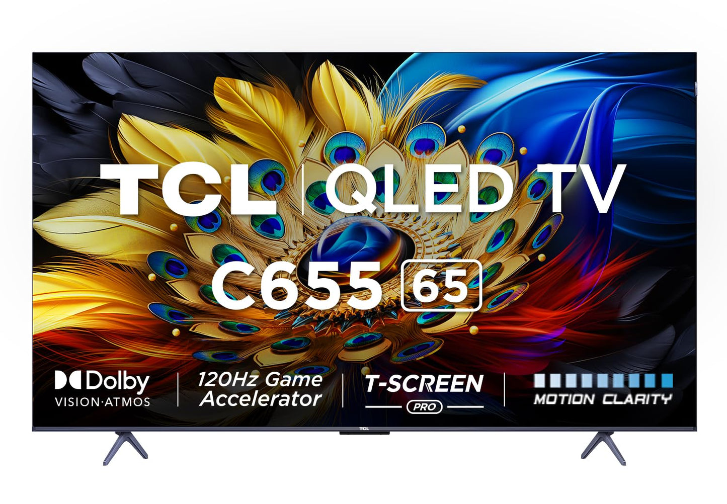 TCL 164 cm (65 inches) 4K Ultra HD Smart QLED Google TV 65C645 (Black)