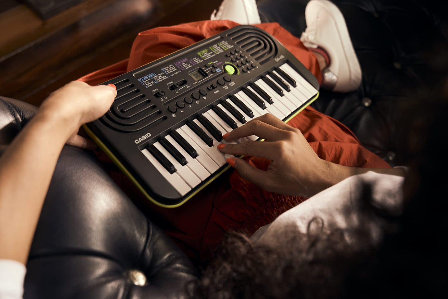 Casio SA-50 32 Mini-Keys Keyboard in White and Green