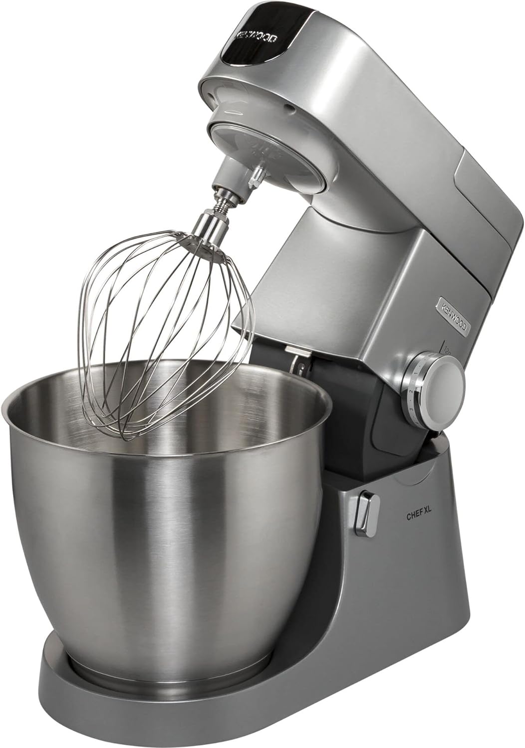 KENWOOD Stand Mixer Kitchen Machine Metal Body CHEF XL 1200W with 6.7L Stainless Steel Bowl, K-Beater, Whisk, Dough Hook, Blender KVL4110S Silver