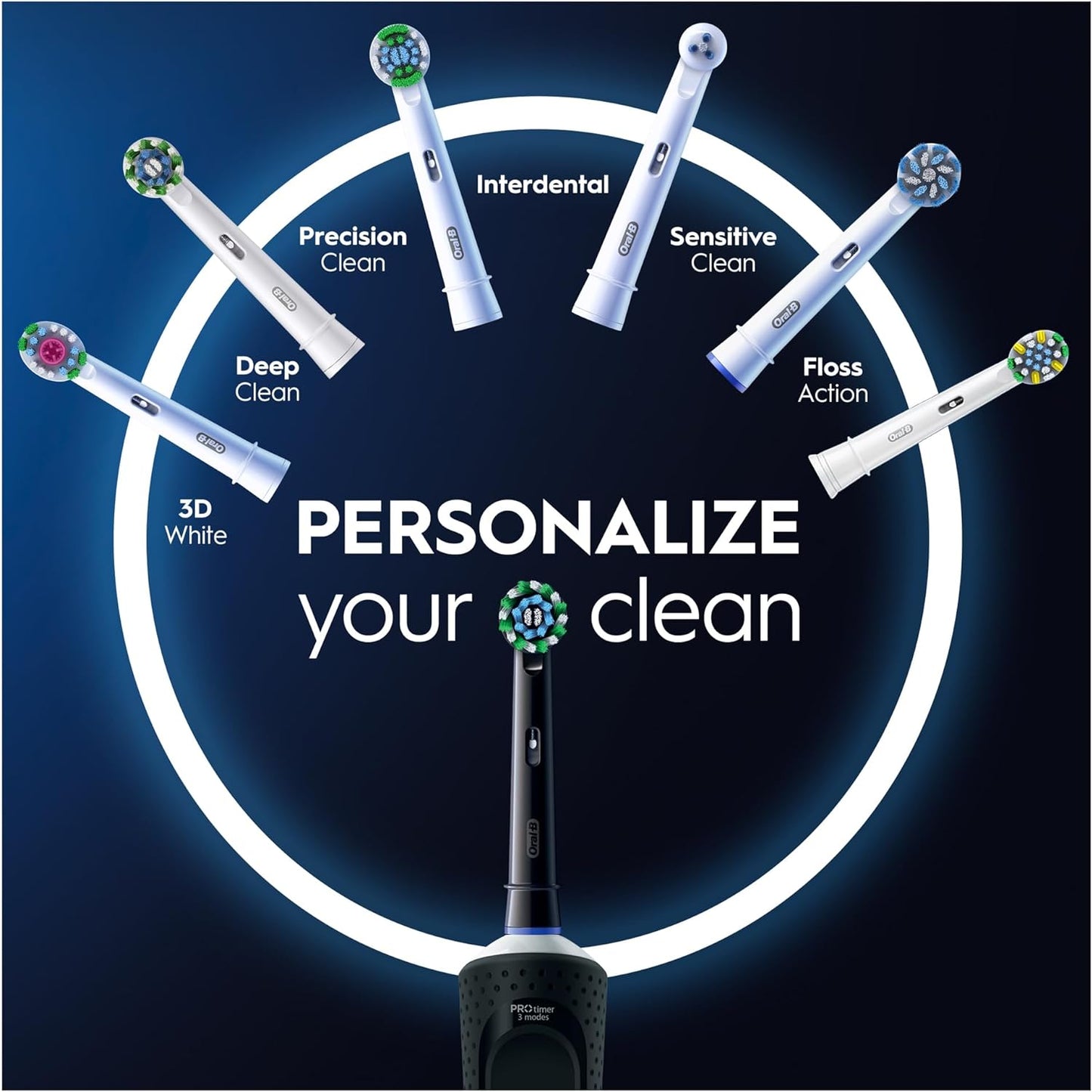 Oral-B Vitality 100 Black Electric Rechargeable Toothbrush, With Uae 3 Pin Plug