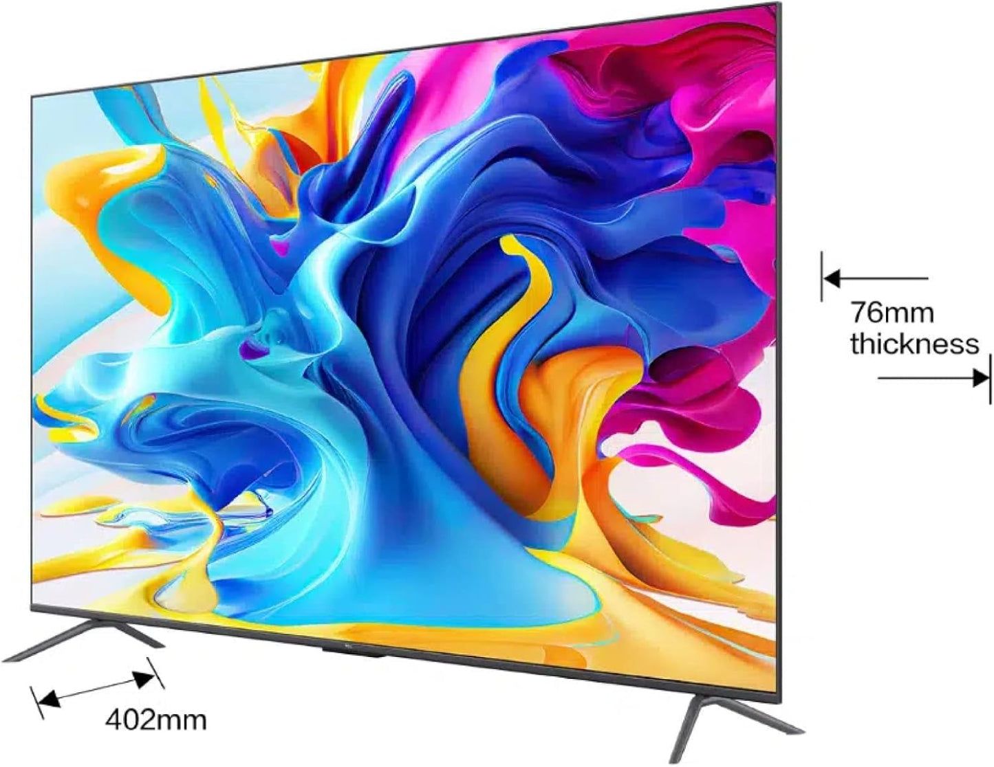 TCL 75 Inch TV 4K QLED Smart TV Dolby Vision Atmos HDR 10+ Game Master Wide Colour Gamut Quantum Dot Technology - 75C645 (2023 Model)