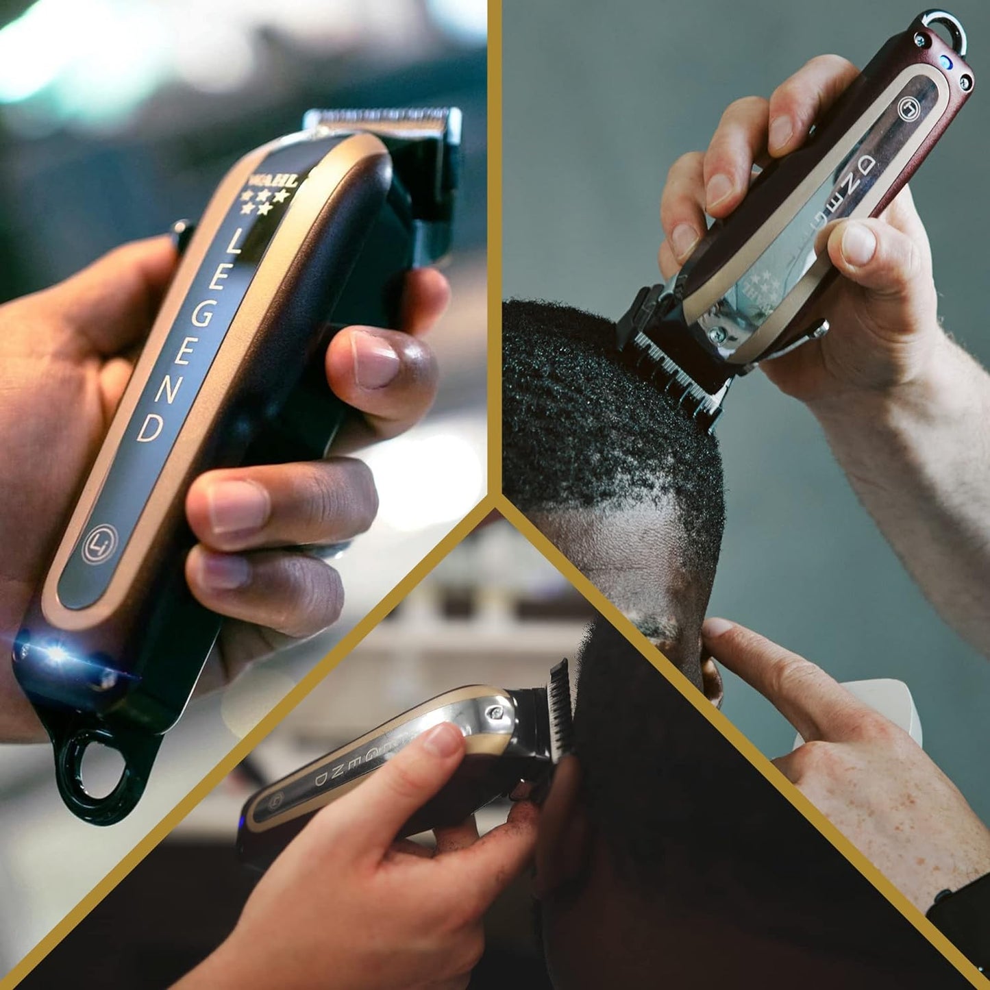 WAHL 5 Star Cordless Legend, Professional Hair Clippers, Pro Haircutting Kit, Adjustable Taper Lever, Crunch Blade, Wedge Blades, Cordless, Barbers Supplies, Red