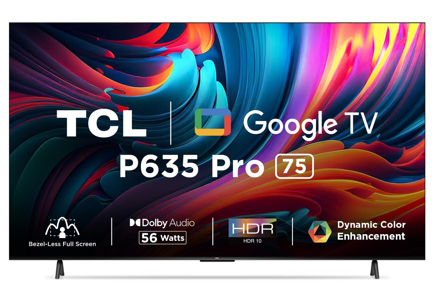 TCL 164 cm (65 inches) Bezel-Less Series 4K Ultra HD Smart LED Google TV 65P635 (Black)