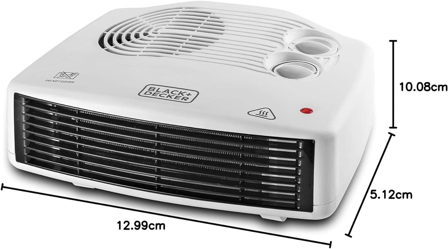 Black+Decker 2400W Horizontal Fan Heater, White, Hx230-B5, 1