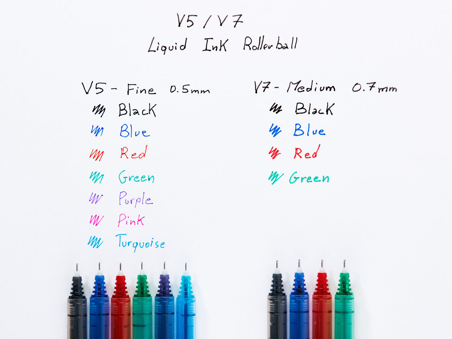 Pilot V7 Hi-Tecpoint Rollerball Pen, 0.7 mm Tip - Green