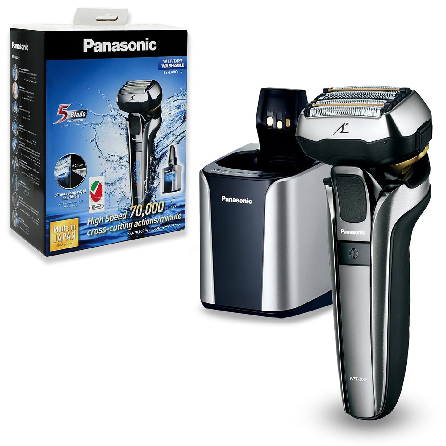 Panasonic Es-St25 Rechargeable Electric Shaver 3-Blade - Wet/Dry Shower Shaving