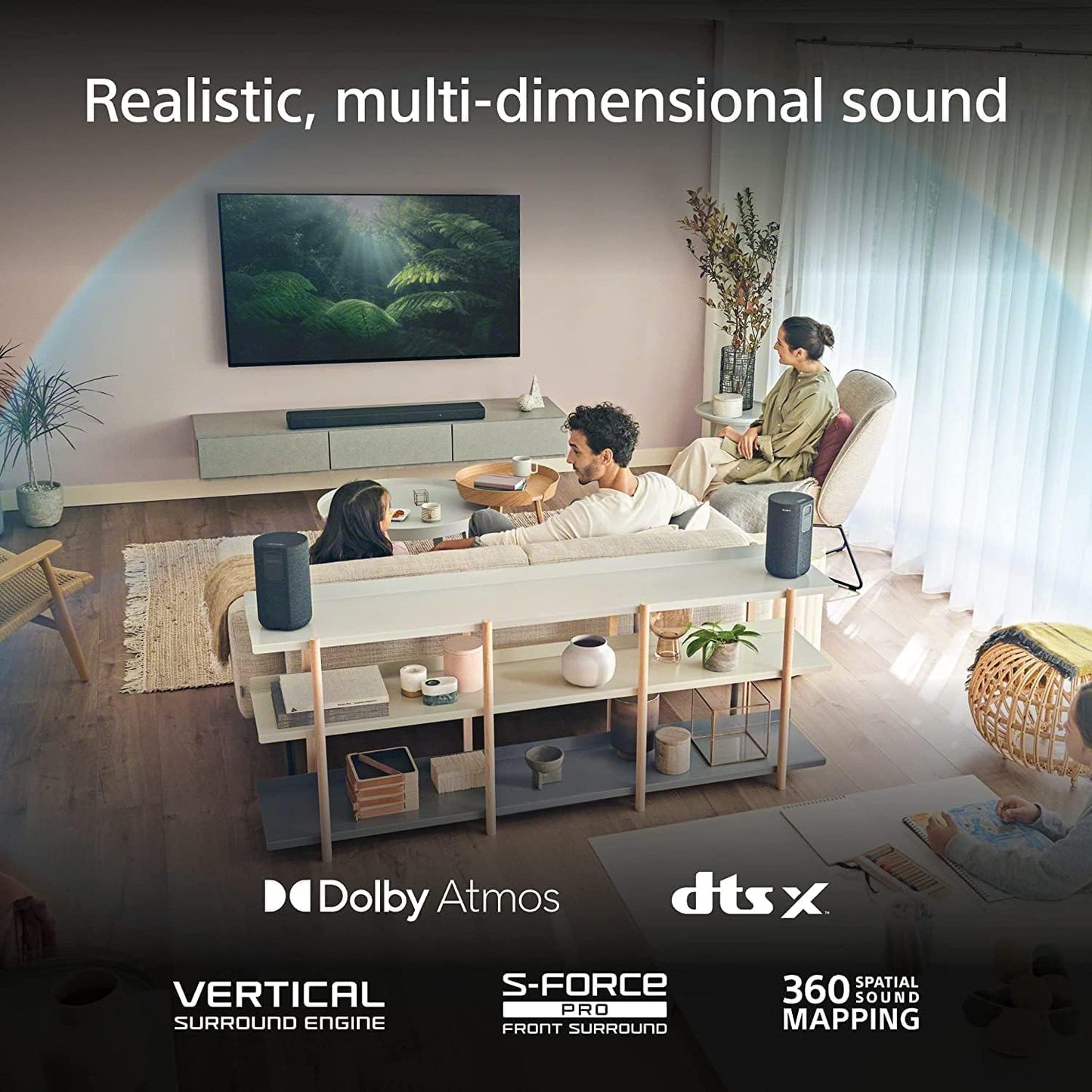 Sony HT-A3000 A Series Premium Soundbar 3.1Ch 360 Spatial Sound Mapping Soundbar For Surround Sound Home Theatre System With Dolby Atmos(DTS:X,360RA,BT,HDMI eArc&Optical,Alexa,Spotify),Black