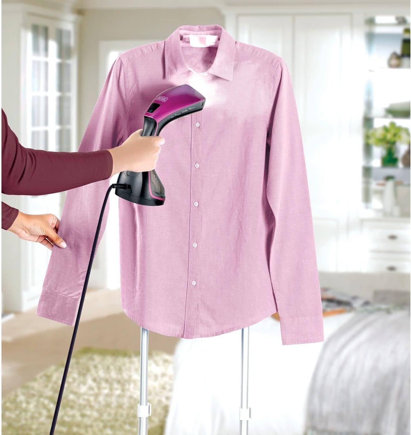 BLACK+DECKER Portable Digital Handheld Garment Steamer 1600W Black HSTD1600-B5