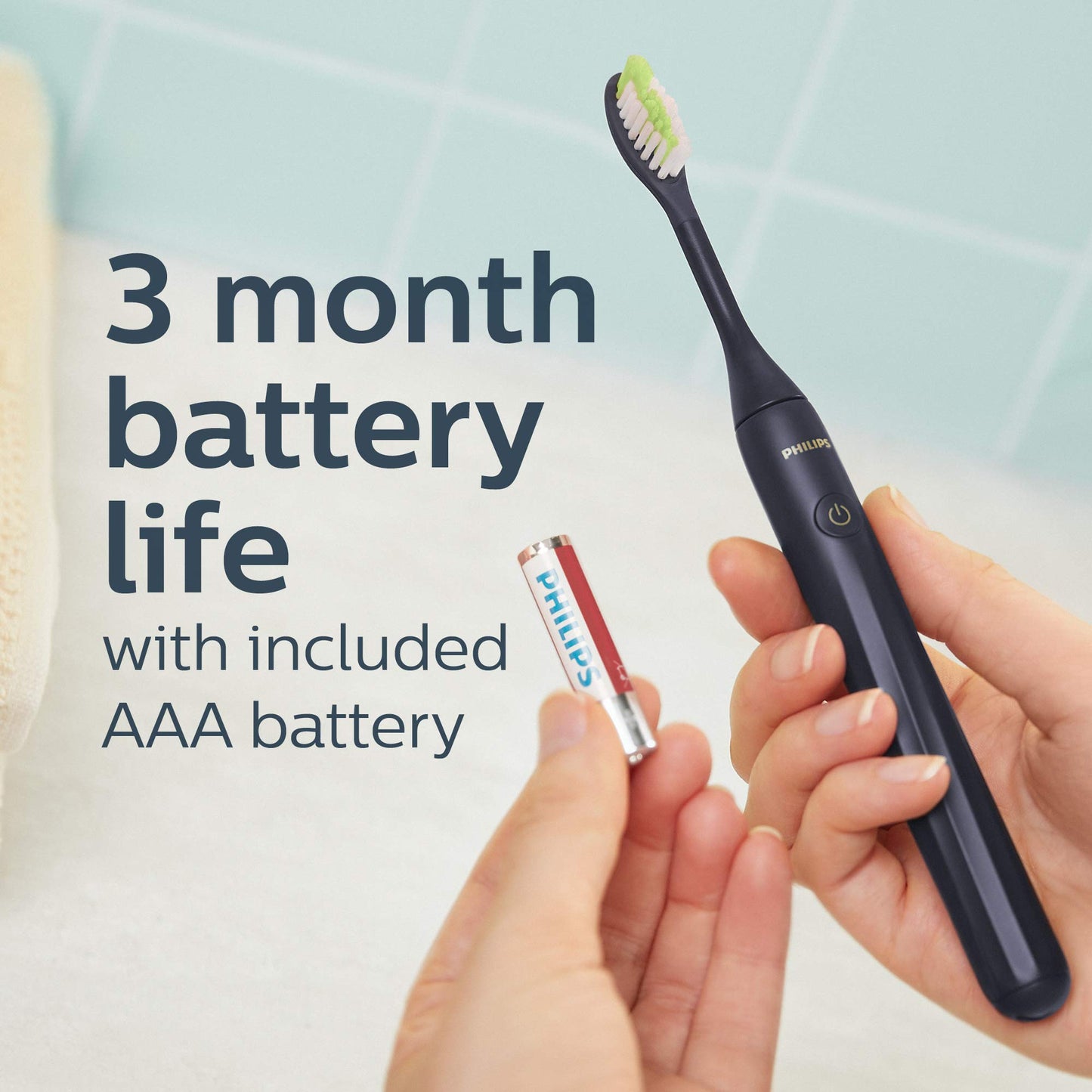 Philips One by Sonicare Battery Toothbrush, Mango Yellow, HY1100/02