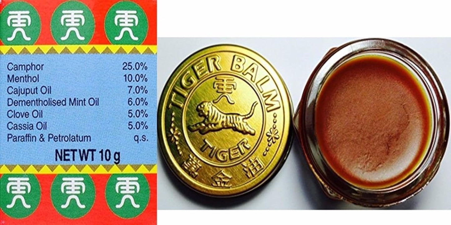 Tiger Balm Red Extra Strength Pain Relieving Ointment, 10g