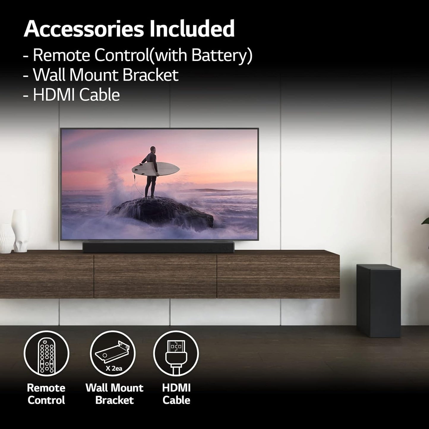 LG S75Q 3.1.2ch Sound Bar with Dolby Atmos DTS:X High-Res Audio Synergy with LG TV Meridian HDMI eARC 4K Pass Thru with Dolby Vision