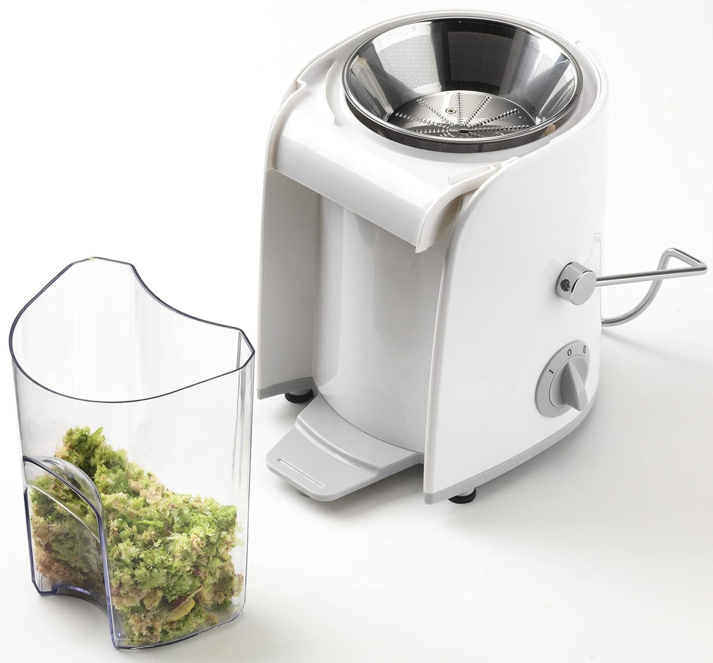 KENWOOD Juicer 800W Juice Extractor with 75mm Wide Feed Tube, 2 Speed, Transparent Juice Jug, Pulp Container, Anti Drip for Home, Office, Restaurant & Cafeteria JEP02.A0WH White