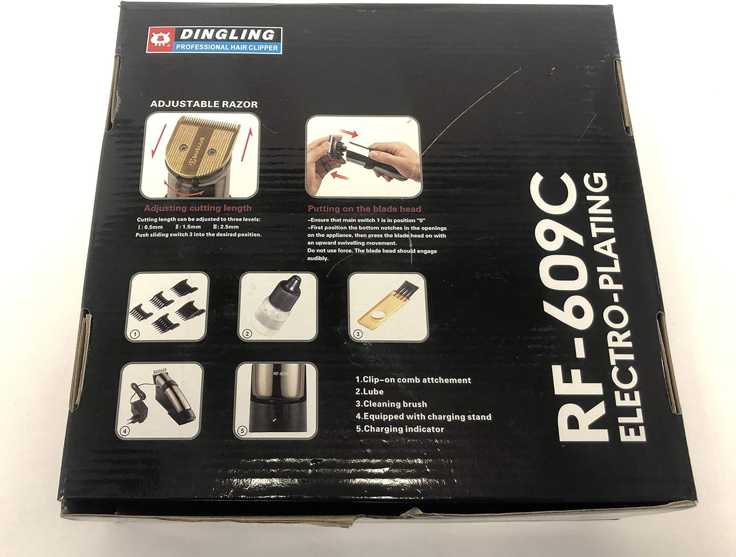 Dingling Electro Plating Hair Clipper Hair Trimmer For Male, Rf-609C