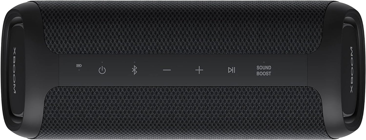 LG XG7QBK.DUSALLK Go Portable Bluetooth Speaker - LED Lighting and up to 24-Hour Battery, Black