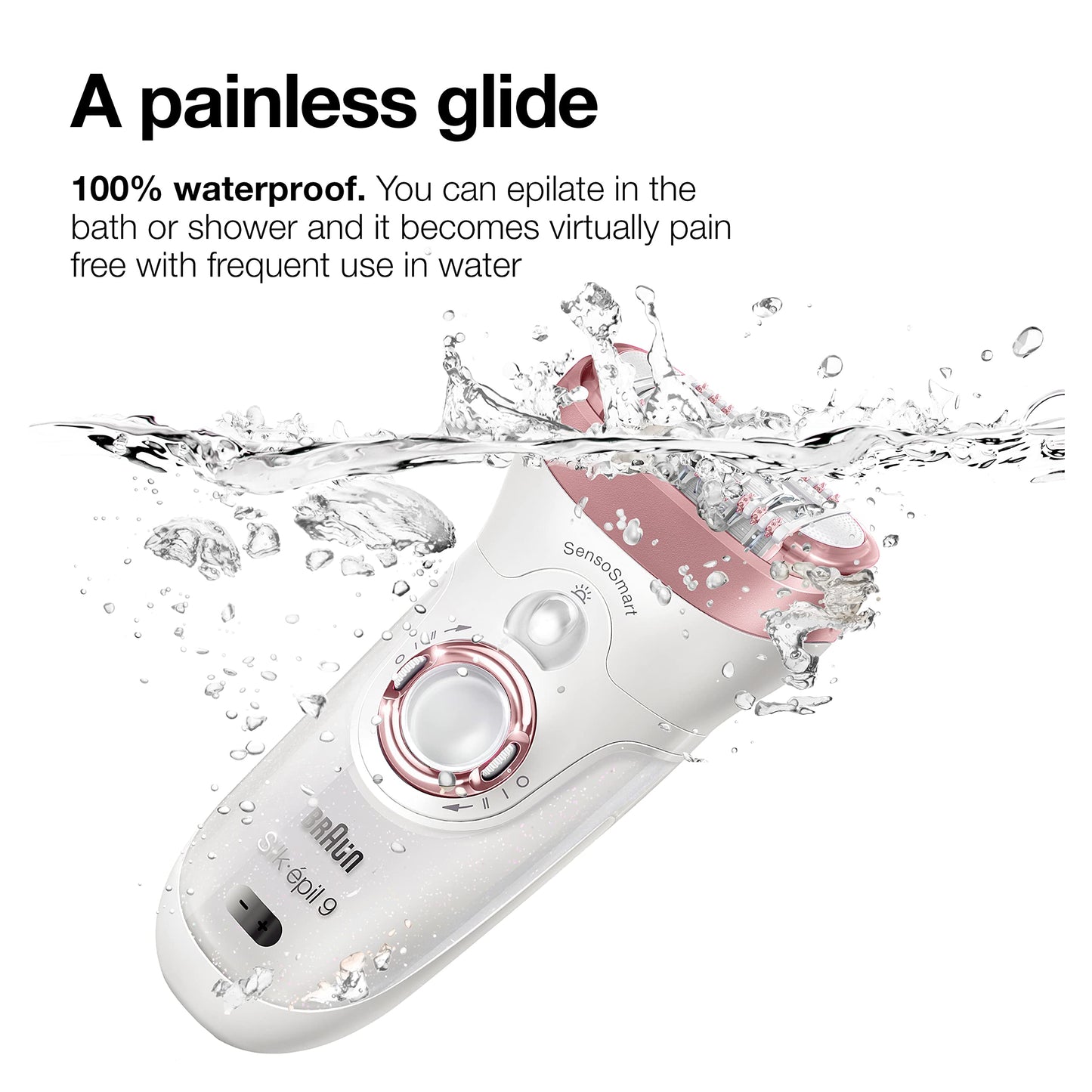 Braun Epilator Silk-Épil 9 9-720, Facial Hair Removal For Women, Wet & Dry, Womens Shaver & Trimmer, Cordless, Rechargeable