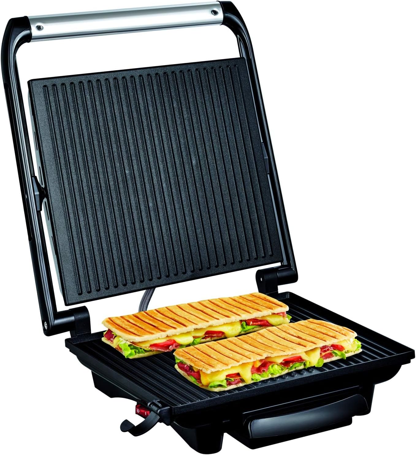 TEFAL Grill | Ultra compact Barbecue / BBQ Grill / Sandwich Maker | 1700 watts | Silver | 2 Years Warranty | GC302B28