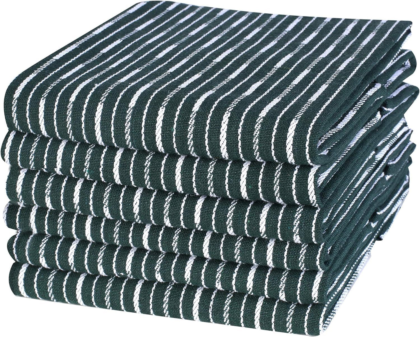 Lavish Touch Brookyn Stripe Kitchen Towel 18x28 inch,100% Cotton