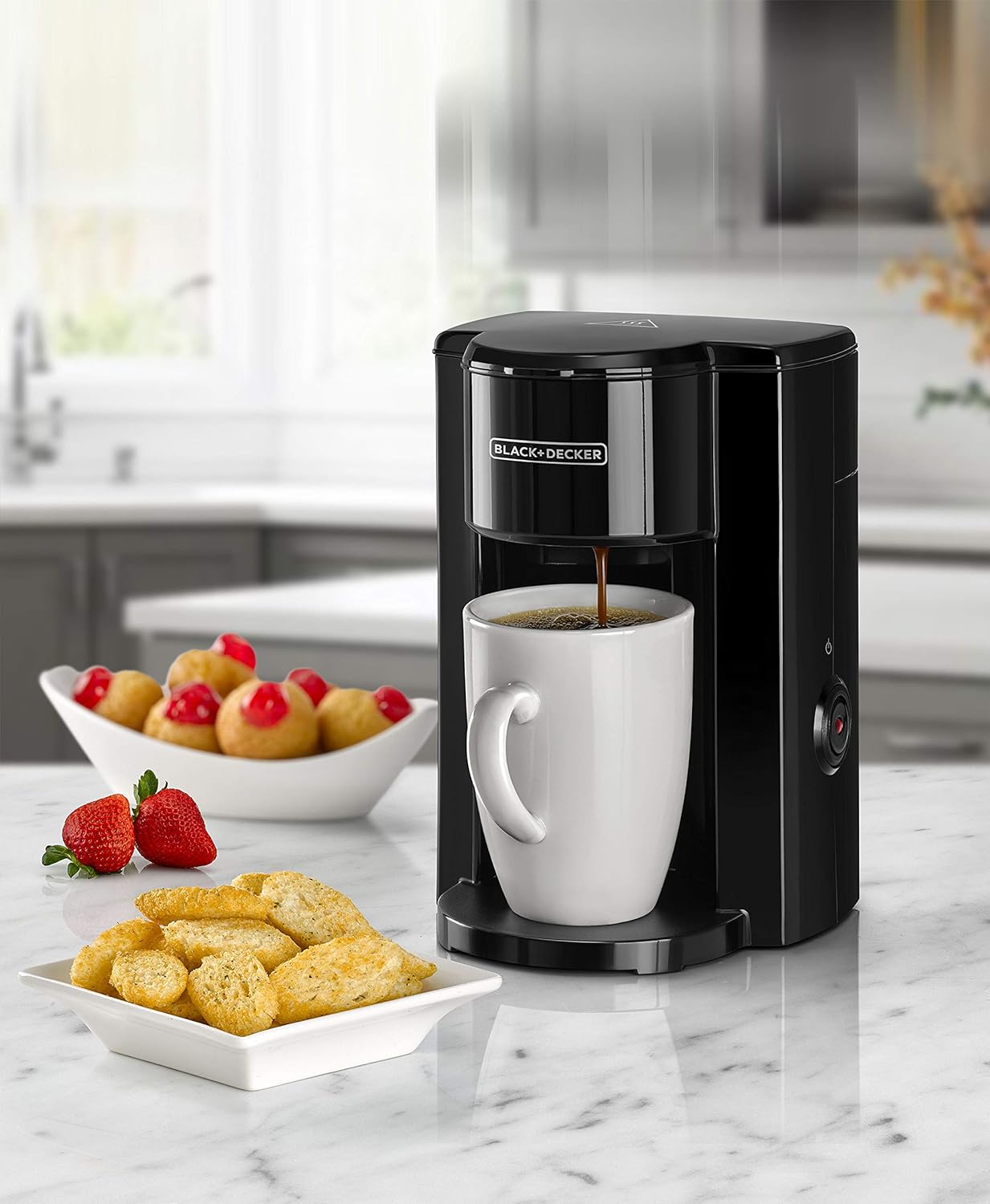 Black+Decker 750W 10 Cup Coffee Maker/Coffee Machine With Glass Carafe For Drip Coffee, Silver/Black - Dcm750S-B5, 2 Years Warranty