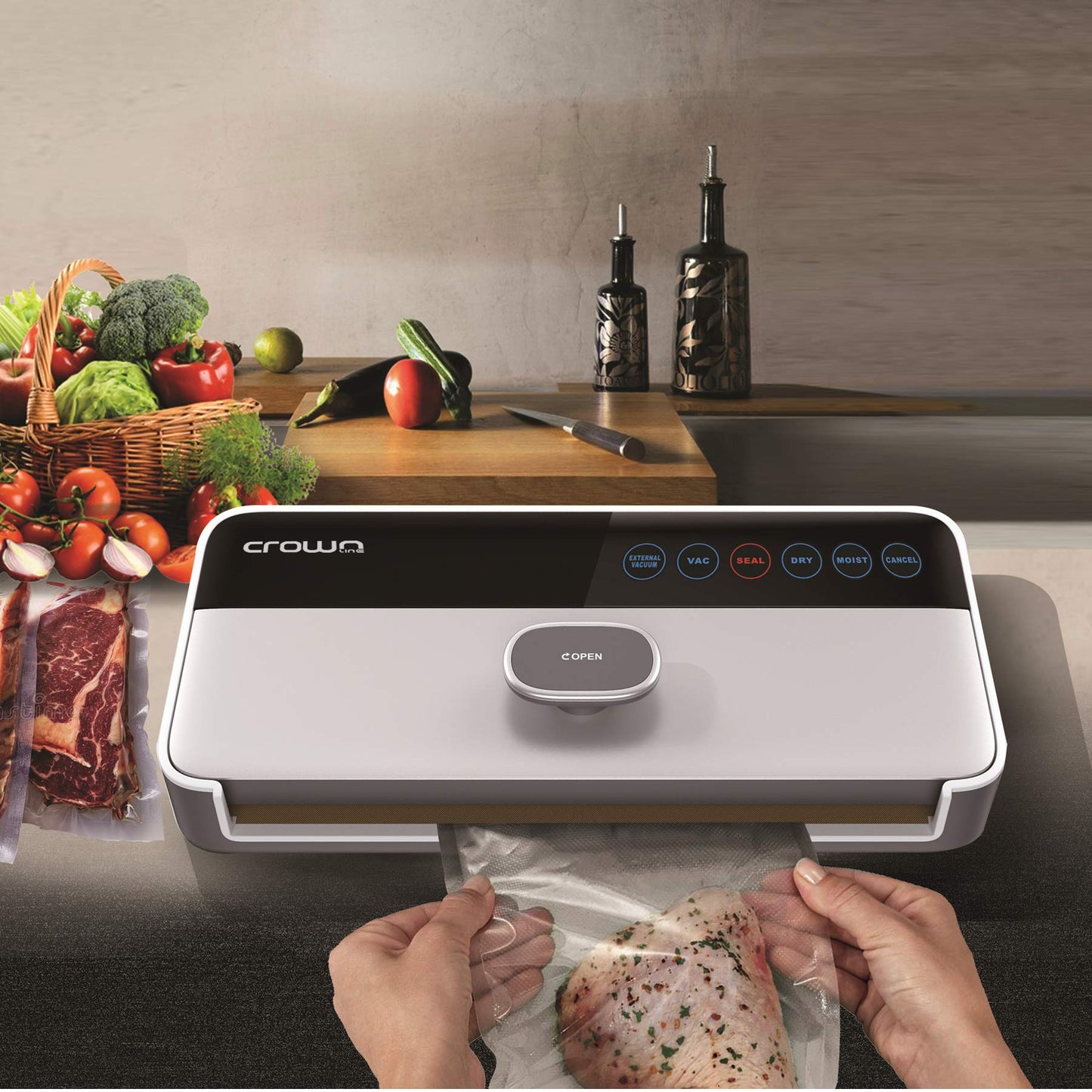 Crownline Vacuum Sealer | Vs-246, Grey"Min 1 year manufacturer warranty"