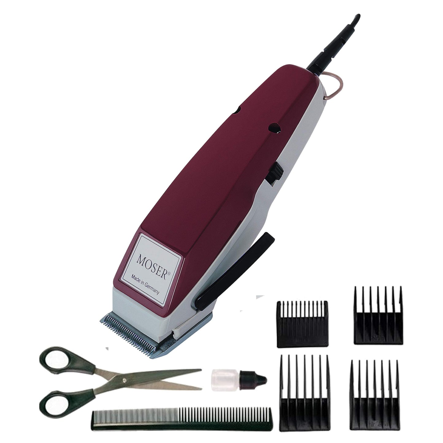 Moser Professional Corded Hair Clipper, Professional Hair Clipper for Men, Stainless Steel Blade, Multiclick Cutting Length Adjustment, Powerful Motor (1400-0150)