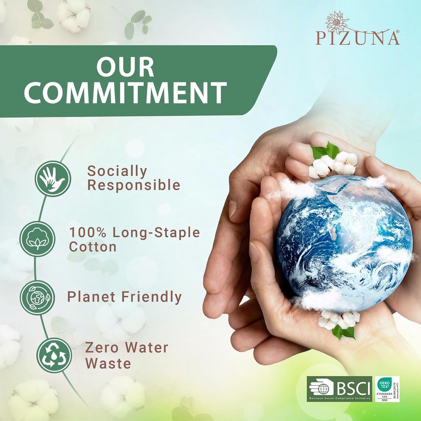 Pizuna Soft 600 Thread Count Cotton Full Flat Sheets White 1pc, 100% Long Staple Pure Cotton, Smooth Sateen Flat Sheet Bed fit Upto 16 inch Deep Pockets (100% Cotton Deep Flat Sheets Full)