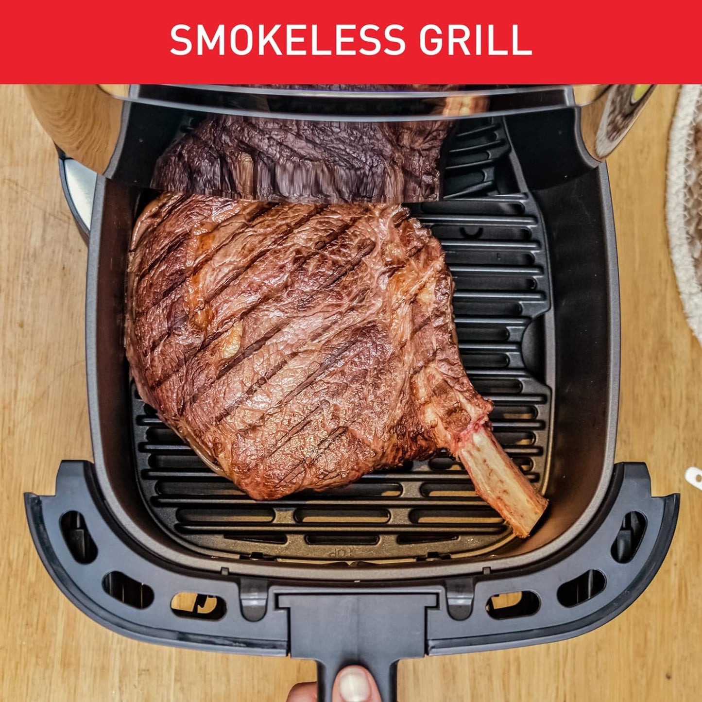 TEFAL Air Fryer | Easy Fry & Grill Digital 2-in-1 |4.2 L Capacity | 1550 W | Healthy Cooking | Air Fry + Grill | 8 Automatic Programs |Adjustable Temperature | Timer | 2 Years Warranty | EY505D27