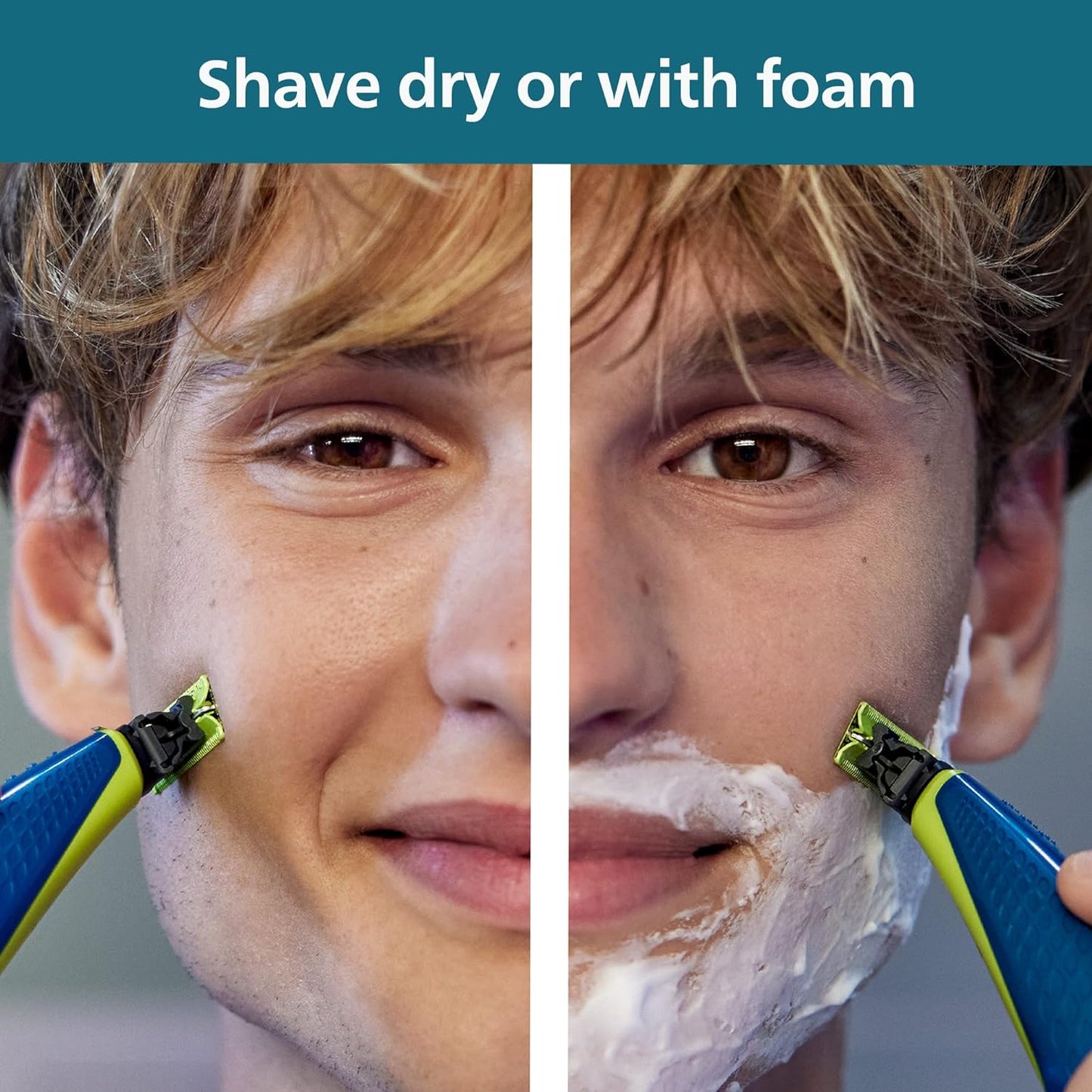 Philips Norelco OneBlade Hybrid Electric Trimmer and Shaver, Frustration Free Packaging, QP2520/90