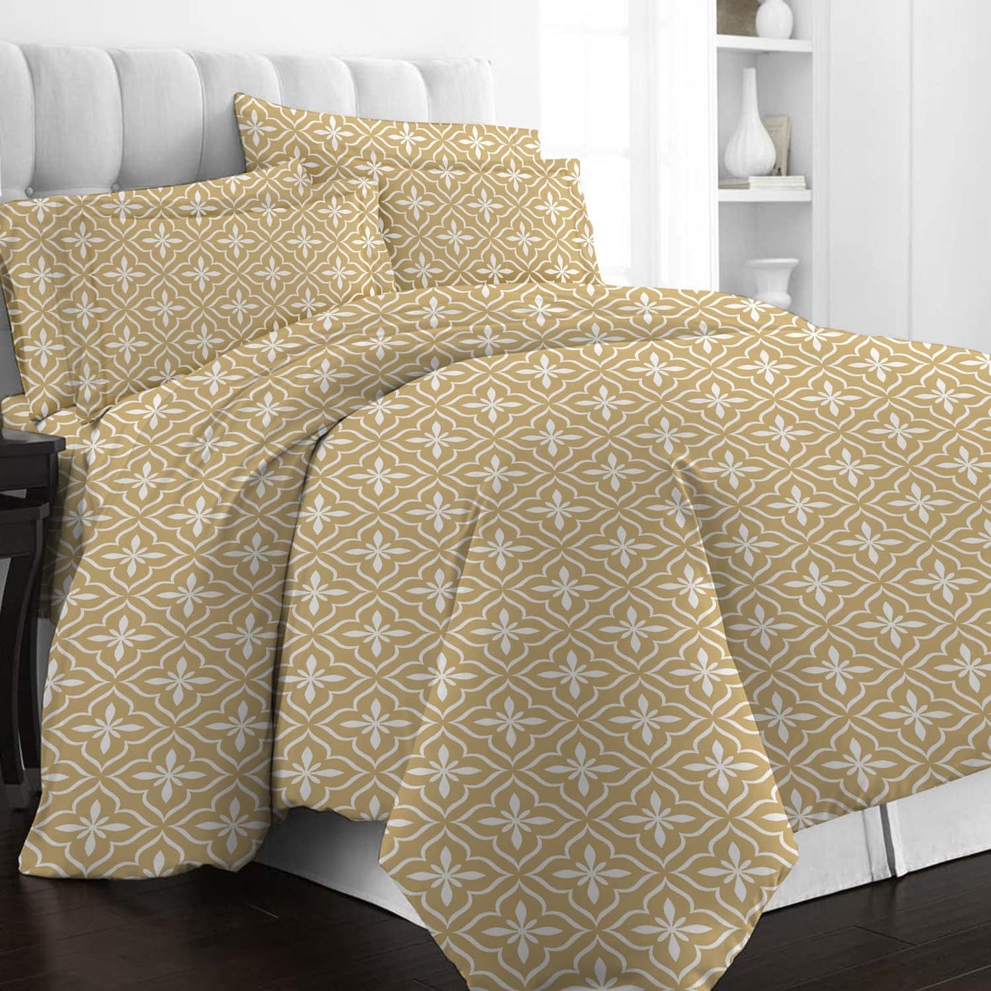 Pizuna Pure 100% Cotton Full Duvet Cover Set, Luxurious 400 Thread Count Long Staple Cotton Sateen Weave with Button Closure (Combed Grey Cascade Stripe Cotton Duvet Cover Full)