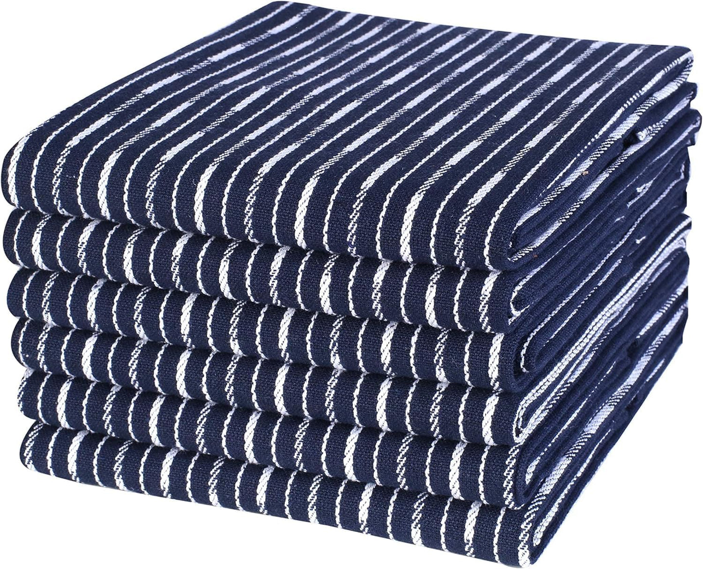 Lavish Touch Brookyn Stripe Kitchen Towel 18x28 inch,100% Cotton