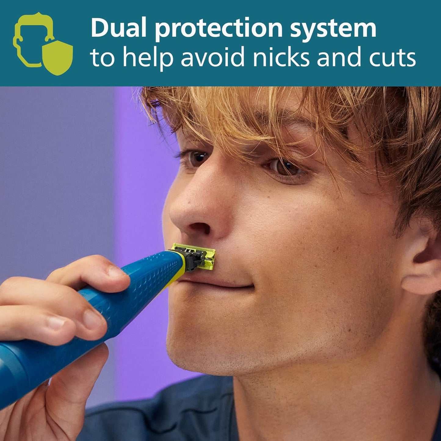 Philips Norelco OneBlade Hybrid Electric Trimmer and Shaver, Frustration Free Packaging, QP2520/90
