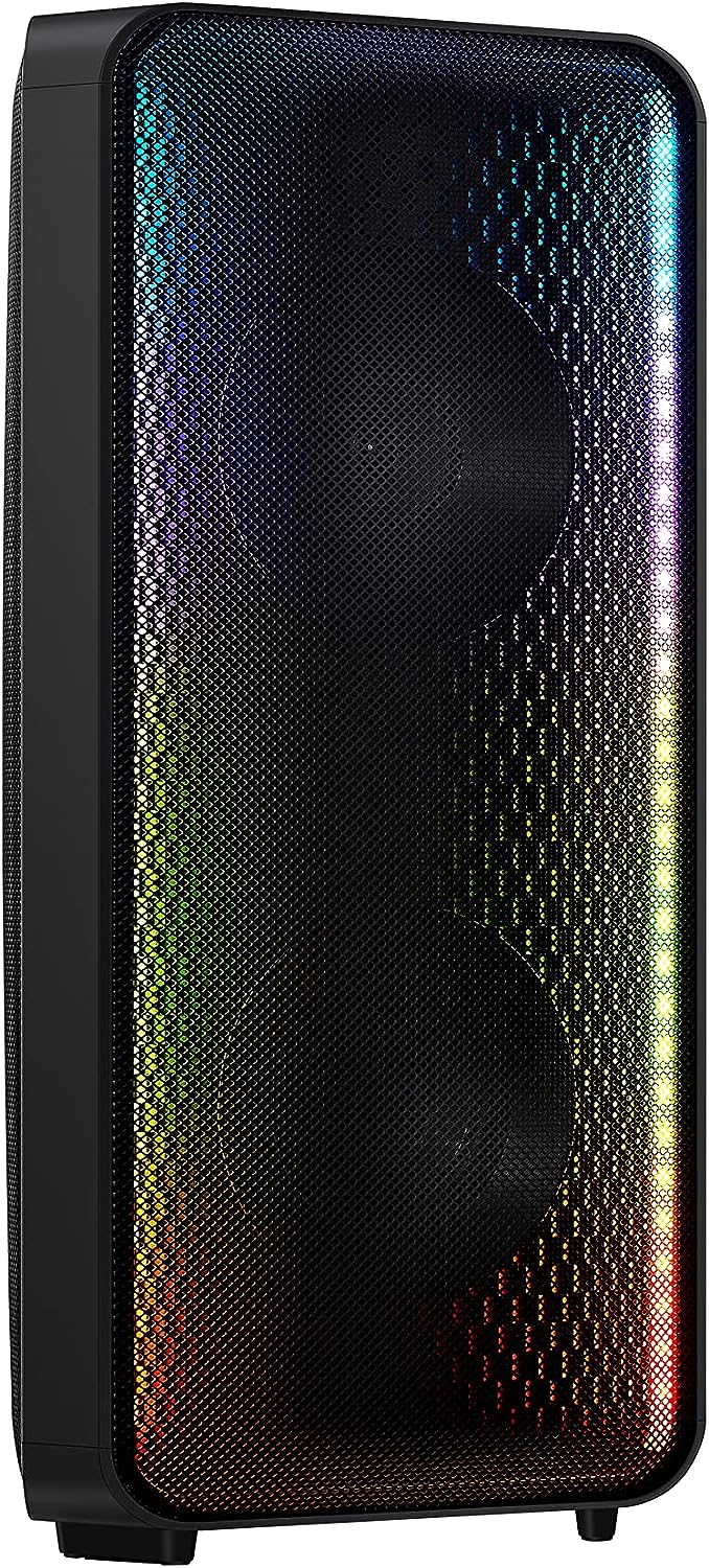Samsung 160W Sound Tower High Power Party Speaker Water Resistant In Built Battery Bluetooth Connectivity - MX-ST40B/ZN - 2022 Model - 1 Year Warranty (UAE Version)
